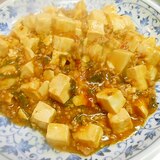葱たっぷりの麻婆豆腐（コチュジャン入り）